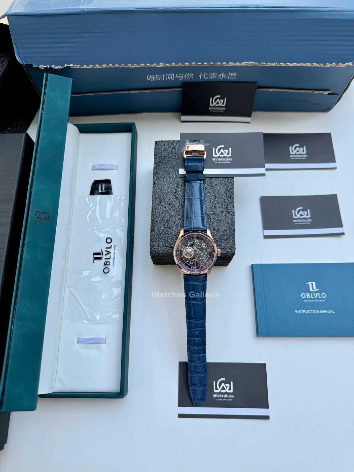 Oblvlo Grand Complications Calestial Autmatic (Blue Gold) oblvloGC Watches Galleria