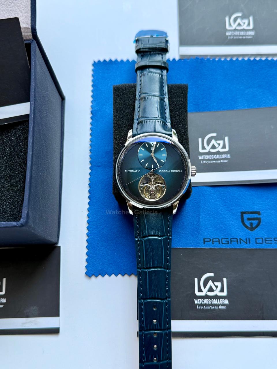 Pagani Design PD1796 Tourbillon Blue in Pakistan – Luxury Automatic Mechanical Men’s Watch with Sapphire Crystal & Exhibition Back