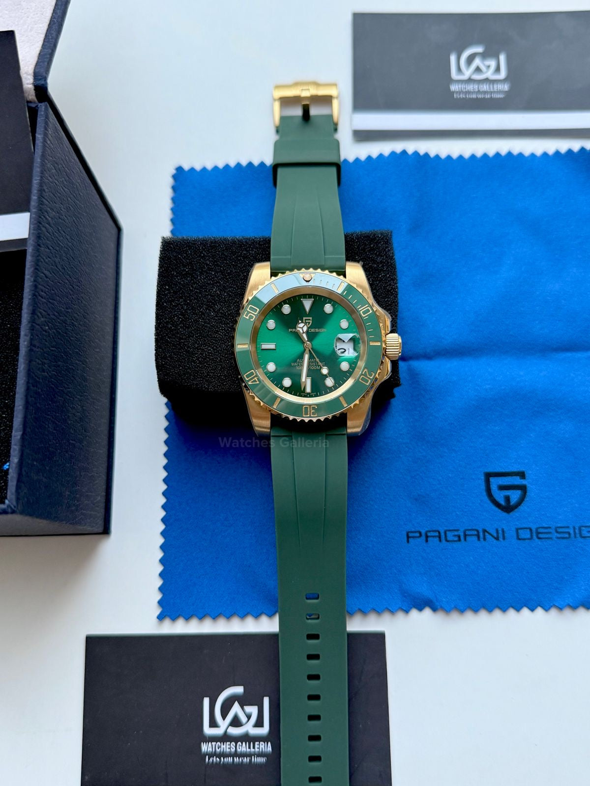 Pagani Design Hulk PD1661 Gold (Silicon Straps Edition Exclusive) Pagani Design in Pakistan