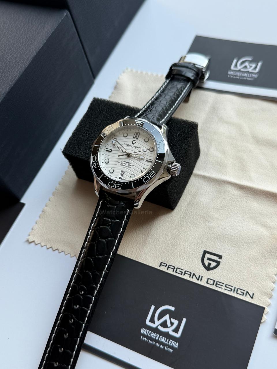 Pagani Design PD1685 Seamaster Diver White Automatic Watch – 200M Sapphire Crystal NH35A/Miyota Luxury Dive Watch in Pakistan | Watches Galleria