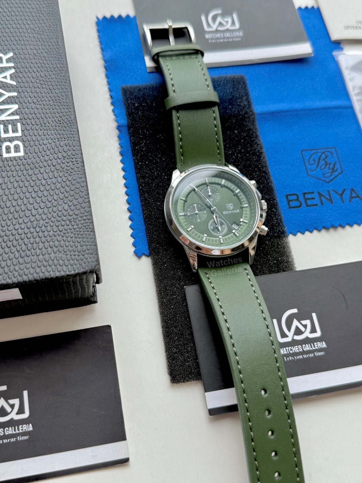 Benyar Pilot Chronograph Quartz (Green) BY5210 Watches Galleria