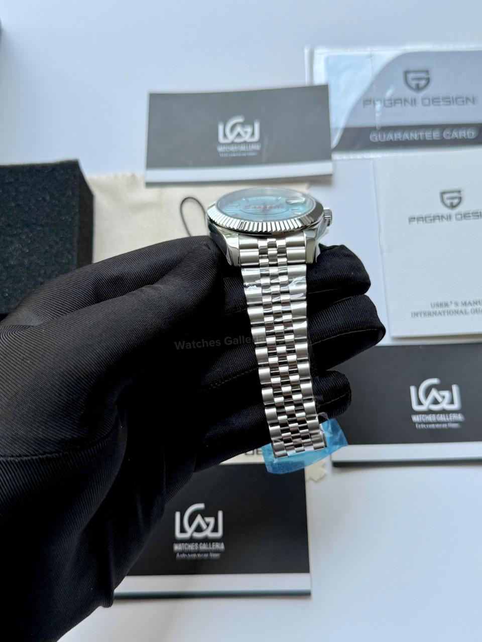 Pagani Design PD1783 Date Day Ice Blue Jubilee Edition Automatic Watch | Seiko NH36A | Sapphire Crystal | 100M Waterproof | Pakistan