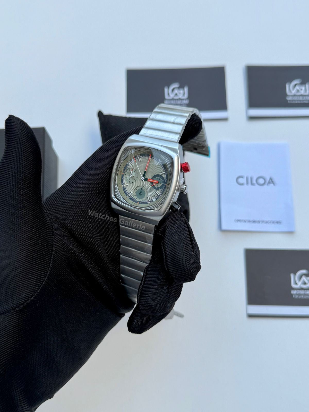 Ciloa Chronograph Steel (Green) ciloa611 Watches Galleria