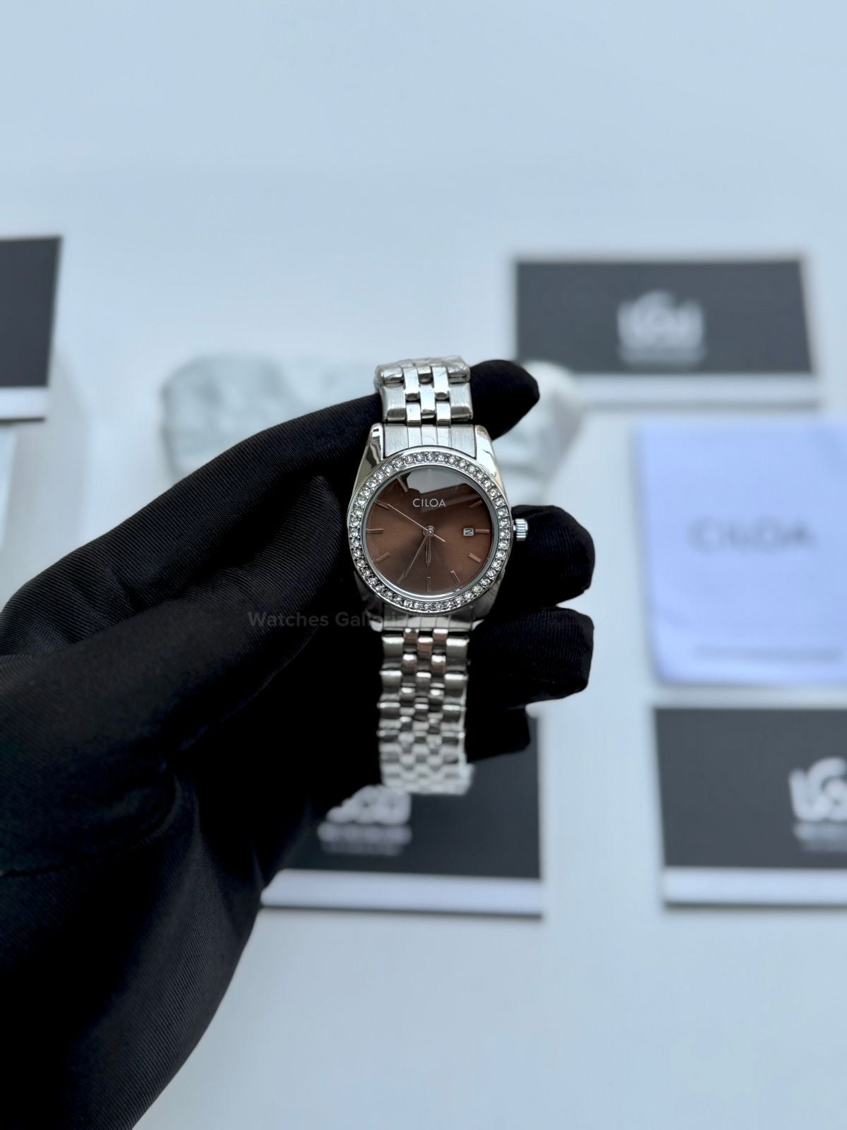 Ciloa 602 Datejust Ladies Watch Quartz (Chocolate) Ciloa Watch Pakistan