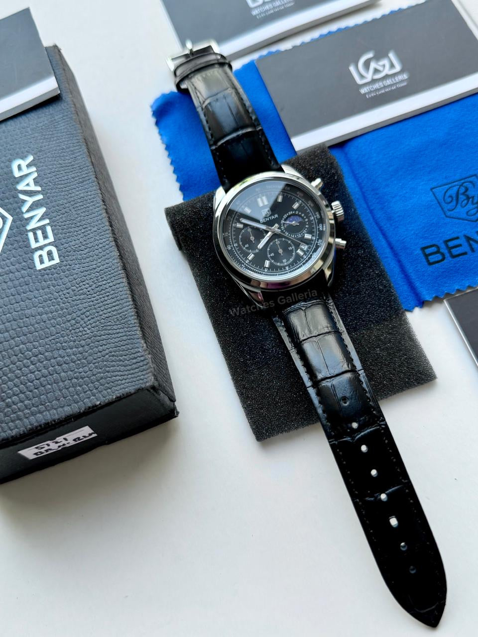 Benyar BY5193 Classic Moonphase Quartz (Black) Benyar in Pakistan