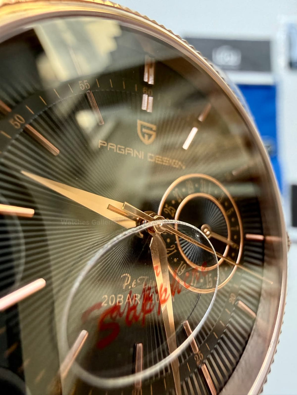 Pagani Design PD1689 Classic Dress Watch 40mm – Seiko VH65 Quartz Movement, Sapphire Glass, 200M Water Resistance, Leather Strap