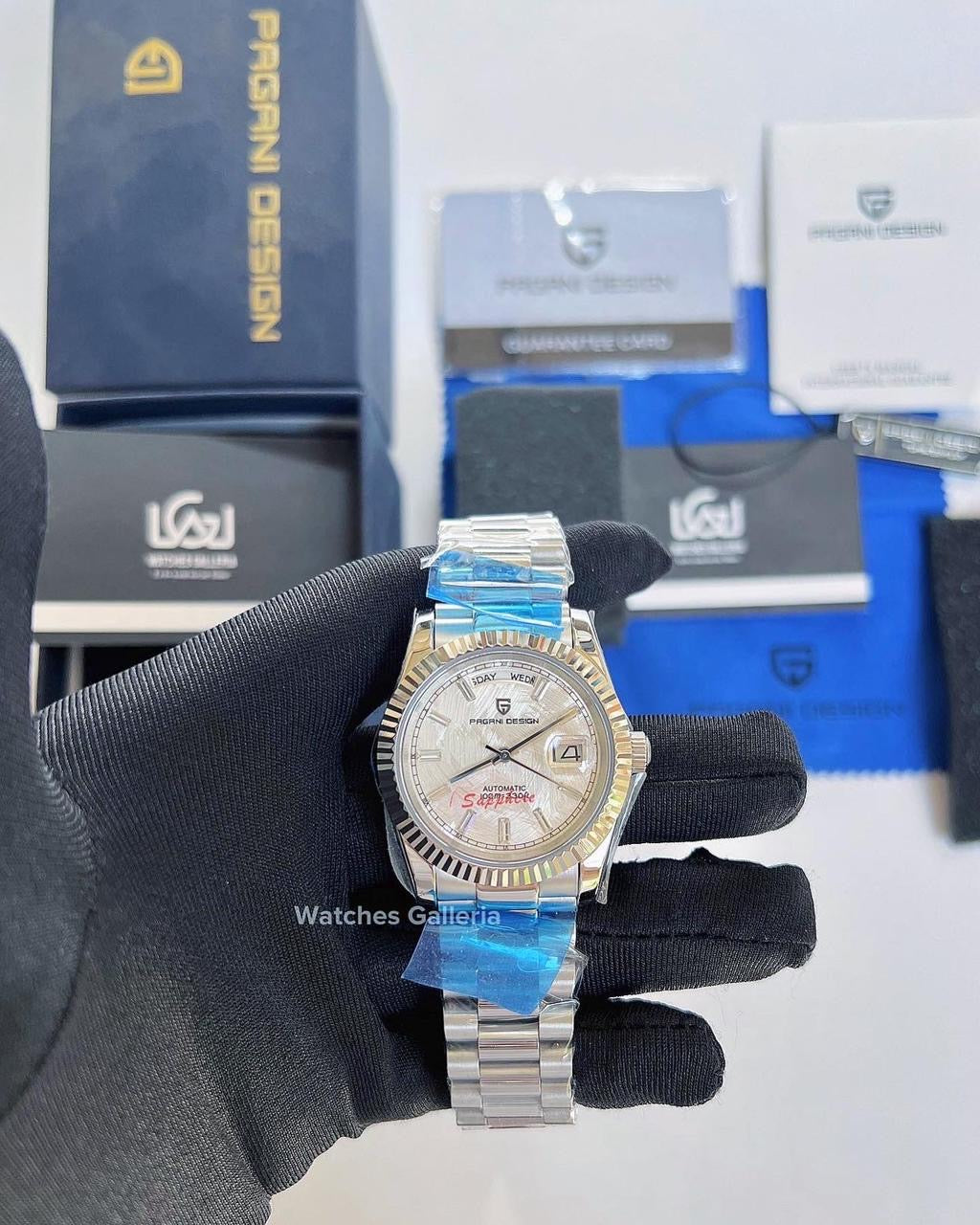 Pagani Design Date Day Automatic (White Meteorite) PD1752
