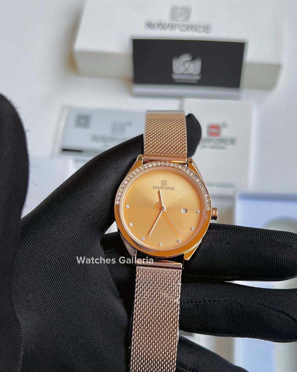 Naviforce ladies Watch Quartz (Gold) NF5015