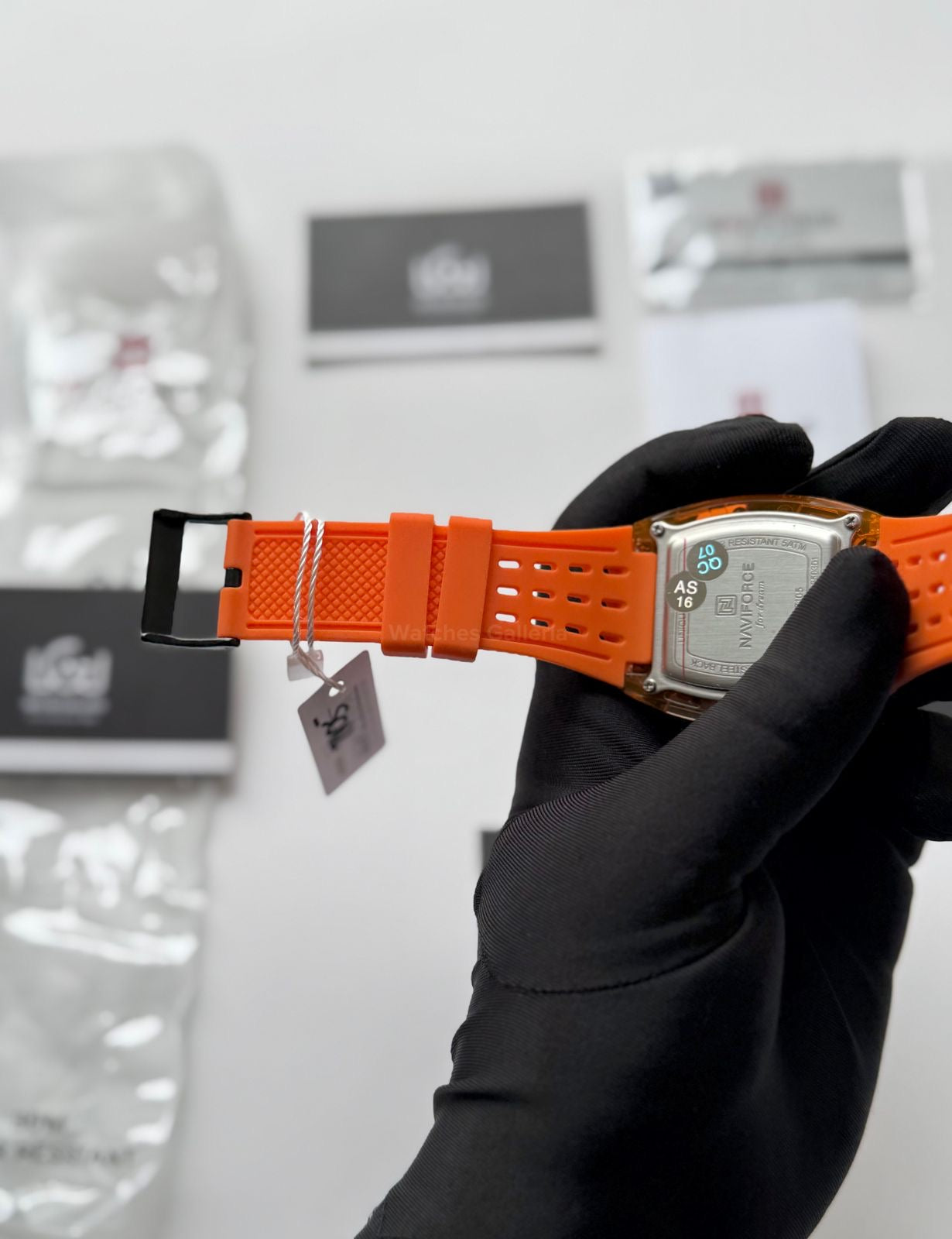 Naviforce NF7105 Tonneau Watch (Orange) Naviforce Watch in Pakistan