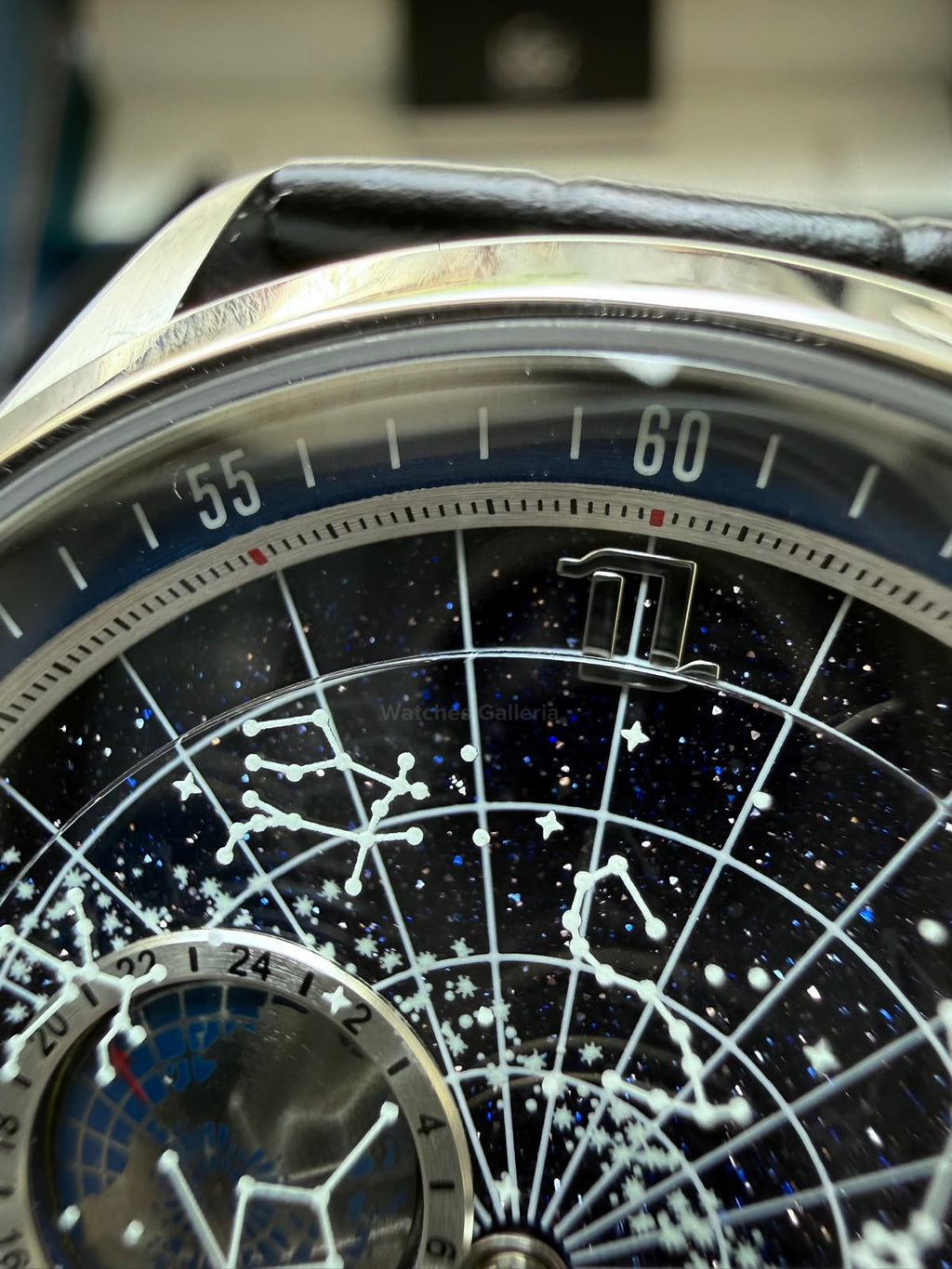 OBLVLO GC (Black Blue Silver) Grand Complications Celestial Automatic Watch Brown & Black Dial with Rose Gold Details, Moving Constellation & Earth Display – OBLVLOGC | Oblvlo