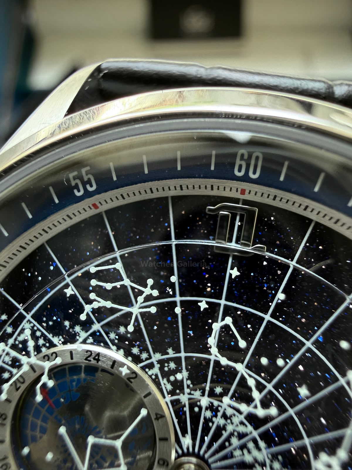 OBLVLO GC (Black Blue Silver) Grand Complications Celestial Automatic Watch Brown & Black Dial with Rose Gold Details, Moving Constellation & Earth Display – OBLVLOGC | Oblvlo