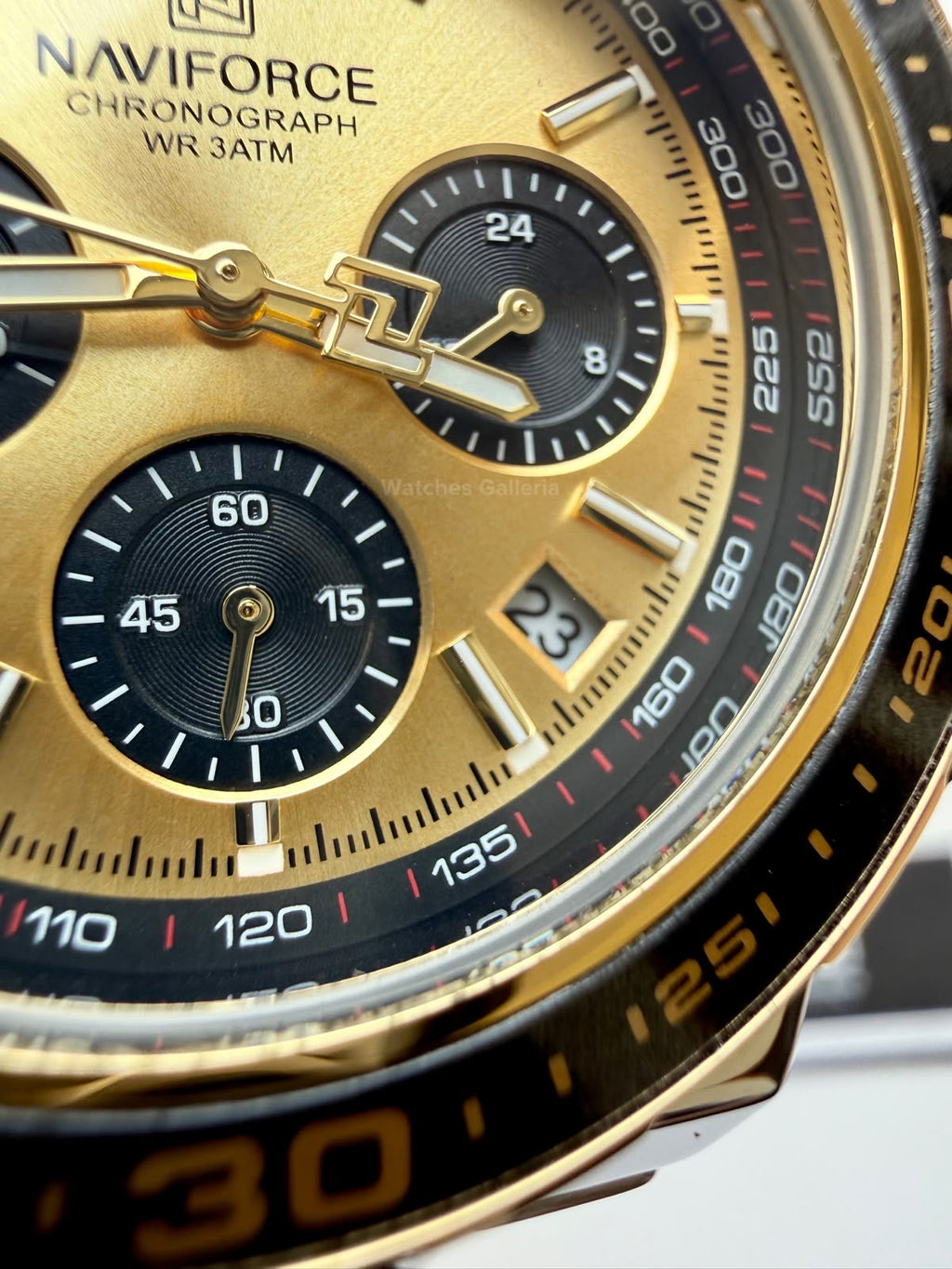 Naviforce NF8049 Watch Pakistan | Naviforce Men Watch | Naviforce Chain Watch | Silver Gold Chronograph Watch