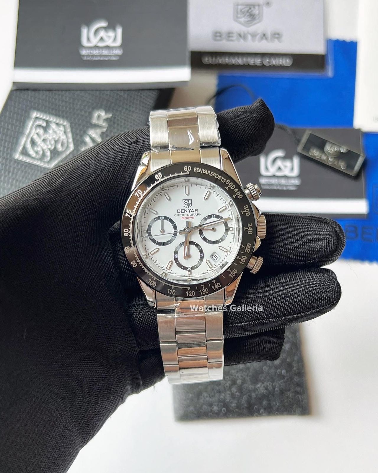 Benyar Daytona Chronograph Quartz (White) BY5169