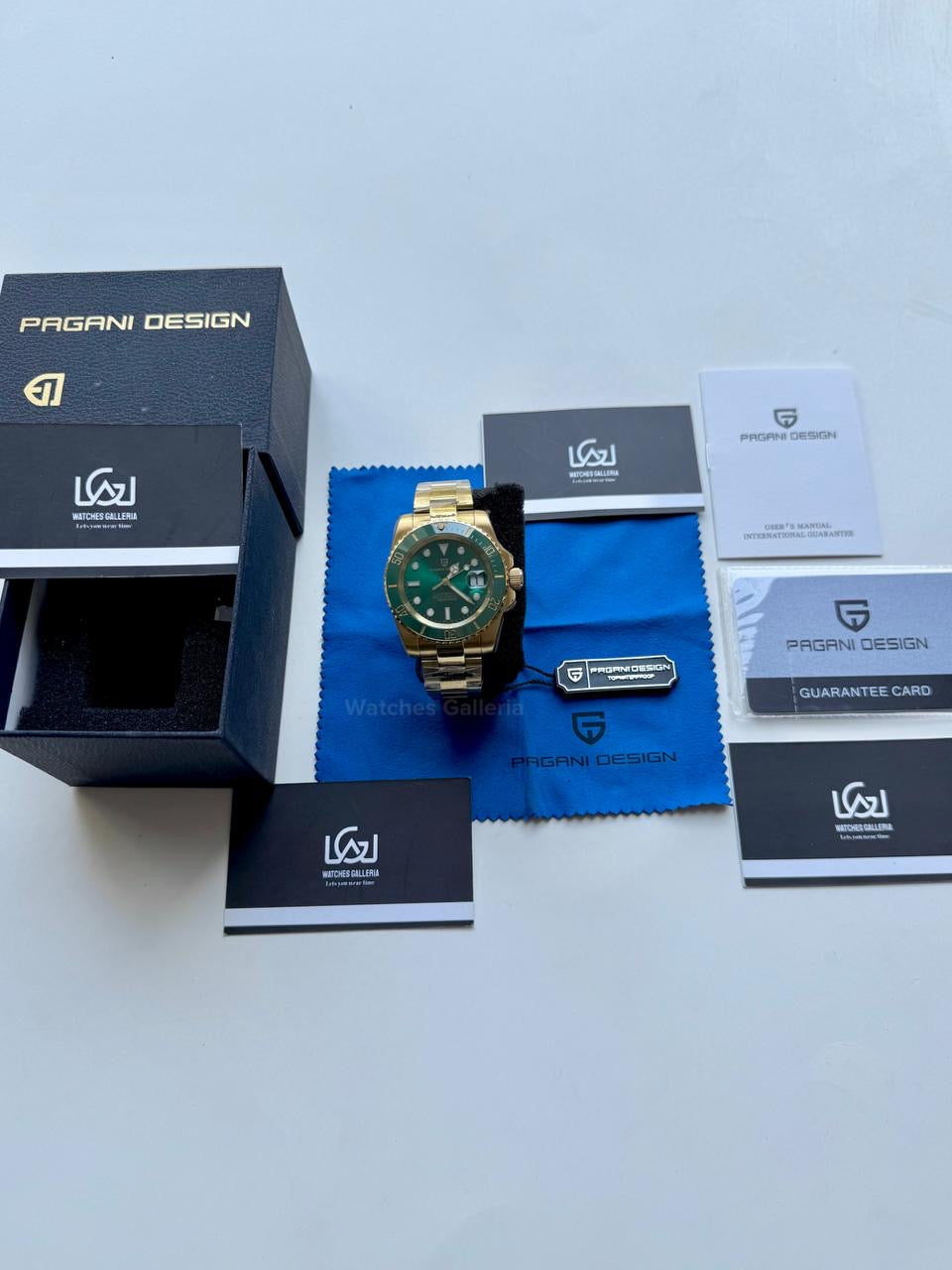 Pagani Design PD1661 Submariner Hulk (Gold Green) Pagani Design in Pakistan