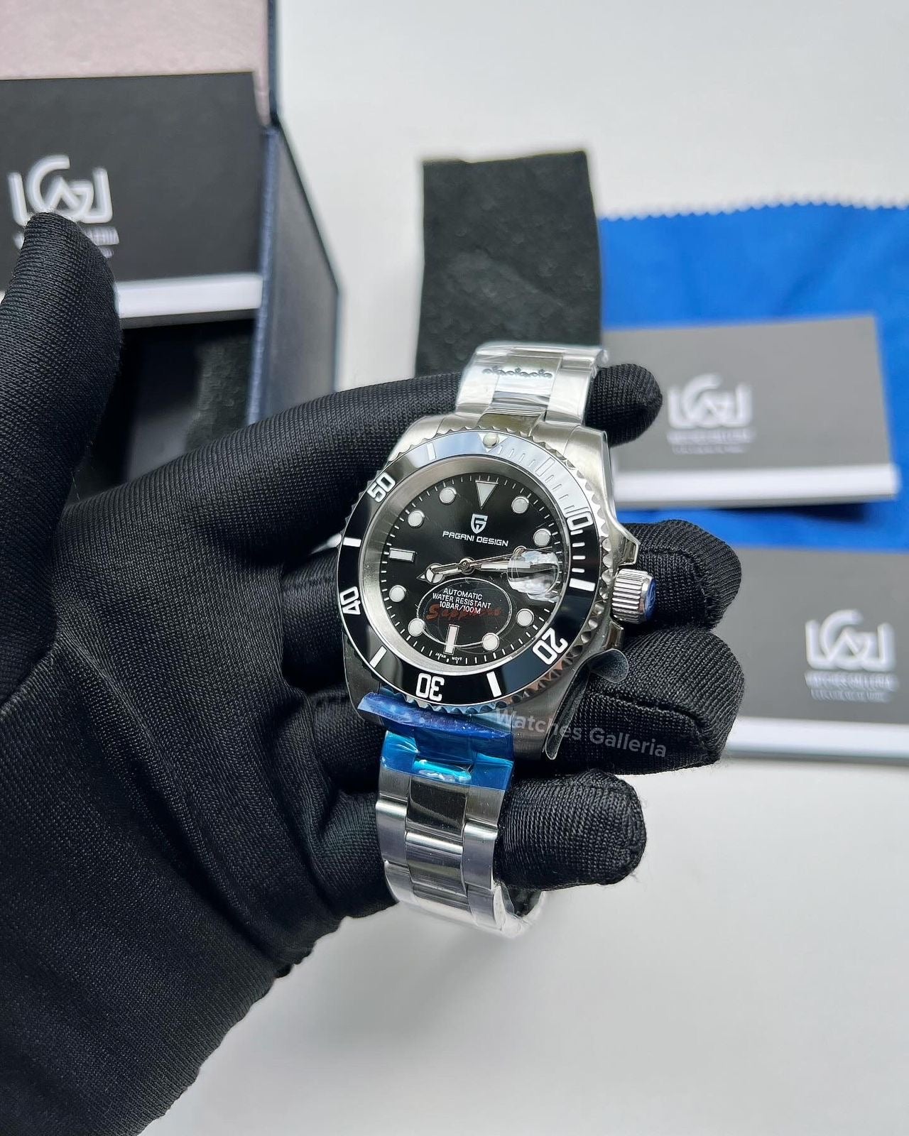 Pagani Design Submariner Oyster 40mm Automatic (Black) PD1661 Watches Galleria