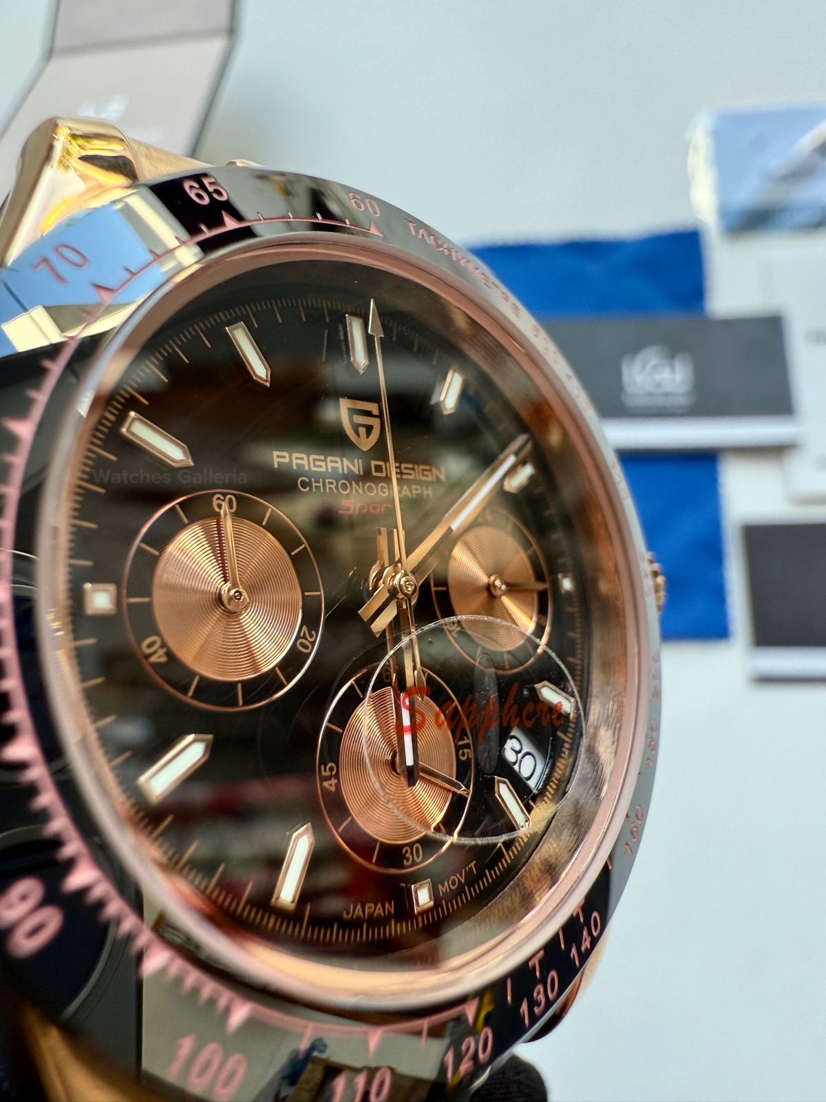 Pagani Design Daytona Quartz (Rose Gold Black) PD1664