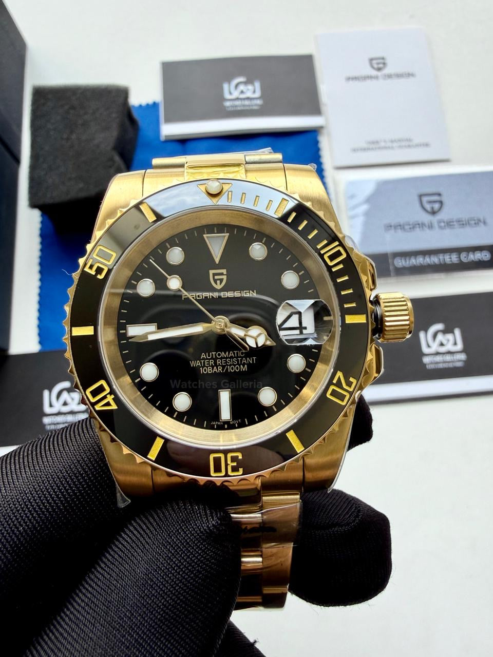 Pagani Design PD1661 Submariner (Gold Black) Pagani Design in Pakistan