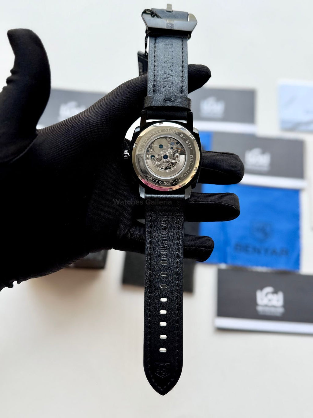 Benyar BY5121 Skeleton Automatic Watch (Black) Benyar in Pakistan