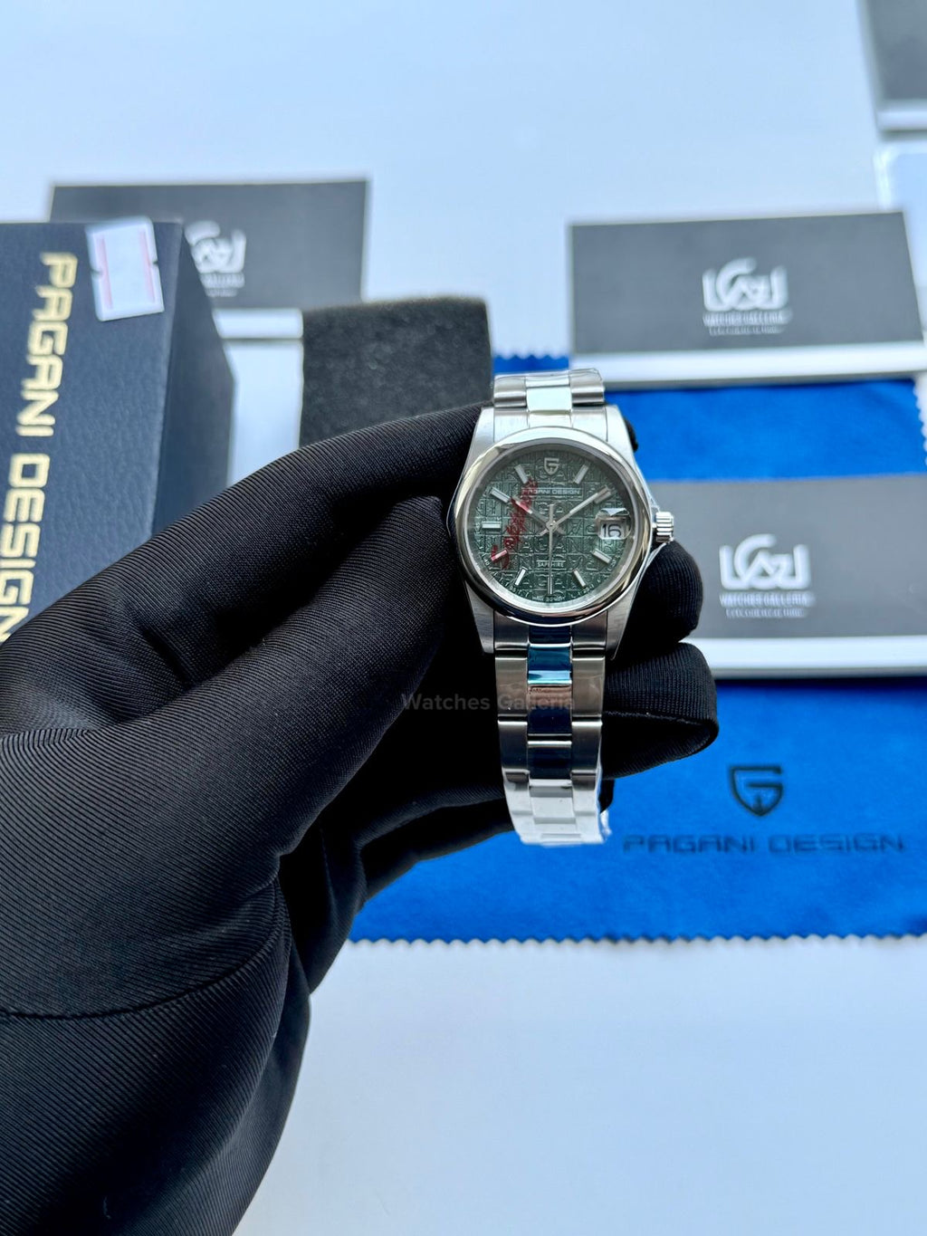 Pagani Design PD1794L Green Ladies Oyster Perpetual Date Green Dial Watch 31mm | Sapphire Glass | Miyota Quartz