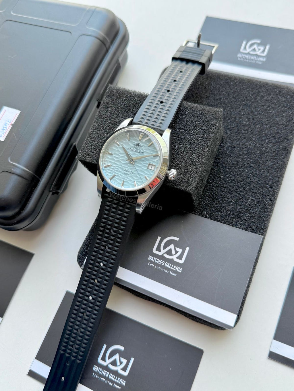 Addiesdive AD2118 Omiwatari Blue Silicon “Ice Blue” Addiesdive Watch in Pakistan