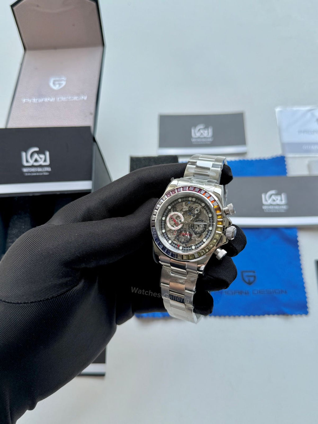 Pagani Design Rainbow Skeleton Automatic PD1653 (Silver) Pagani Design in Pakistan