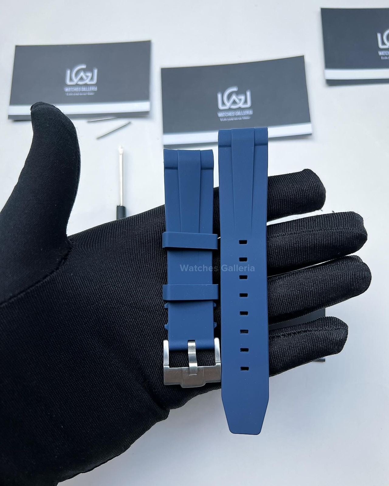 Silicon Straps (Navy Blue w/ Silver Buckle)