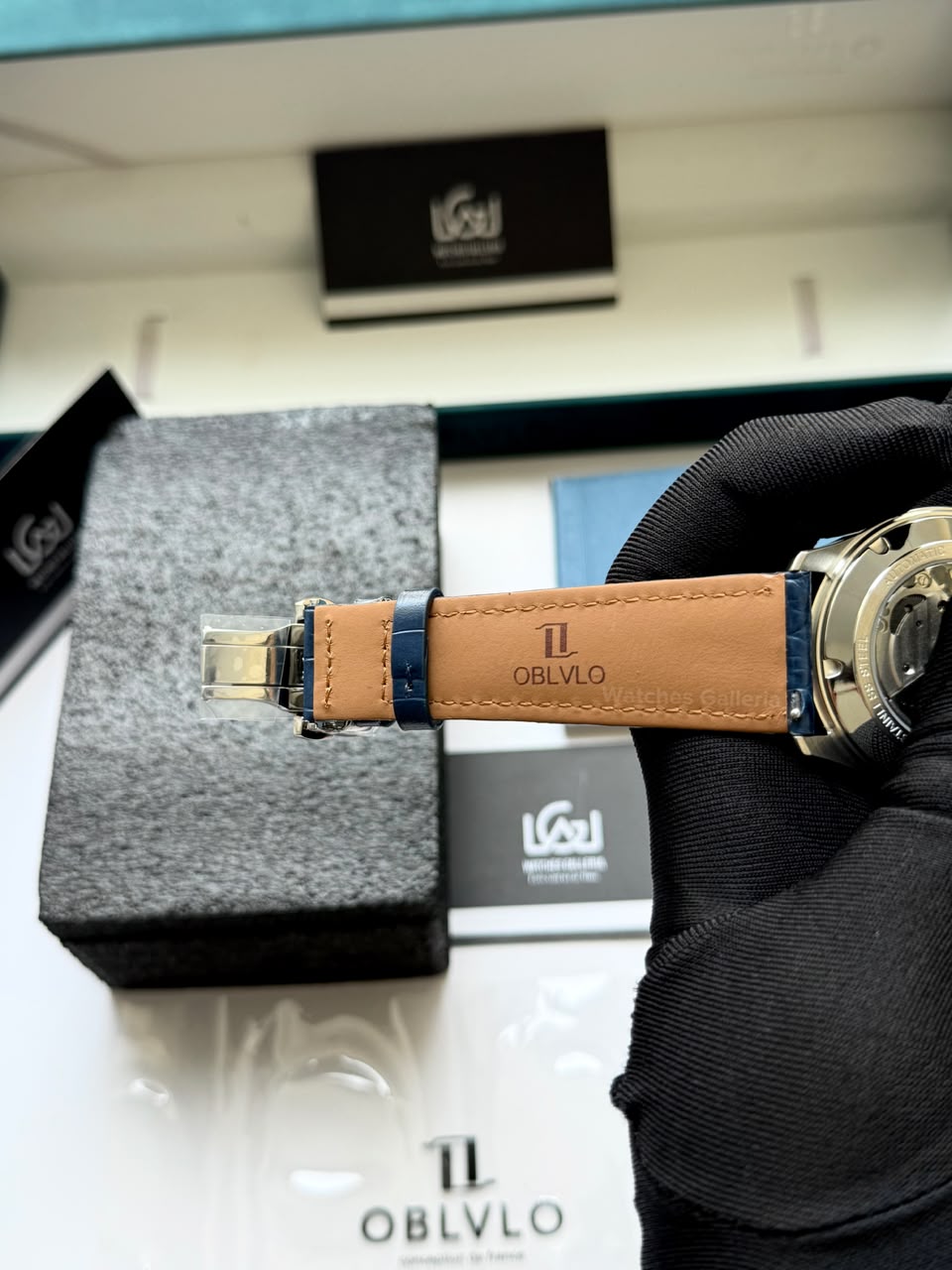 OBLVLO GC (Blue Silver Black) Grand Complications Celestial Automatic Watch Brown & Black Dial with Rose Gold Details, Moving Constellation & Earth Display – OBLVLOGC