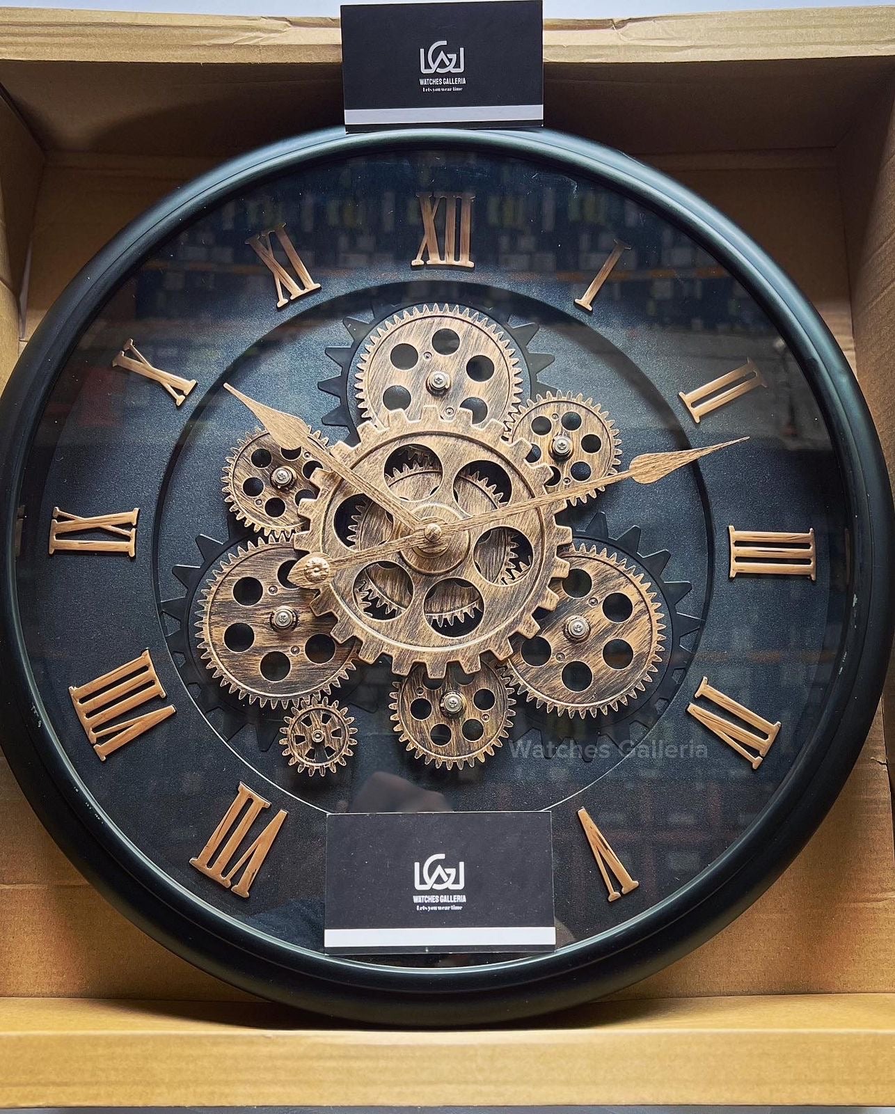 Wall Clock Engine Design (Brown) – Watches Galleria