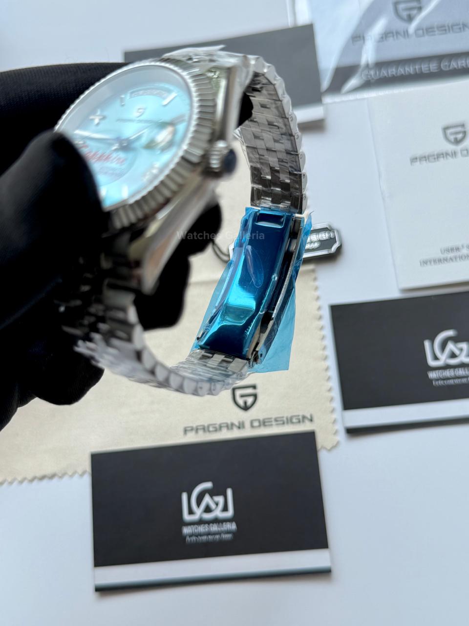 Pagani Design PD1783 Date Day Ice Blue Jubilee Edition Automatic Watch | Seiko NH36A | Sapphire Crystal | 100M Waterproof | Pakistan