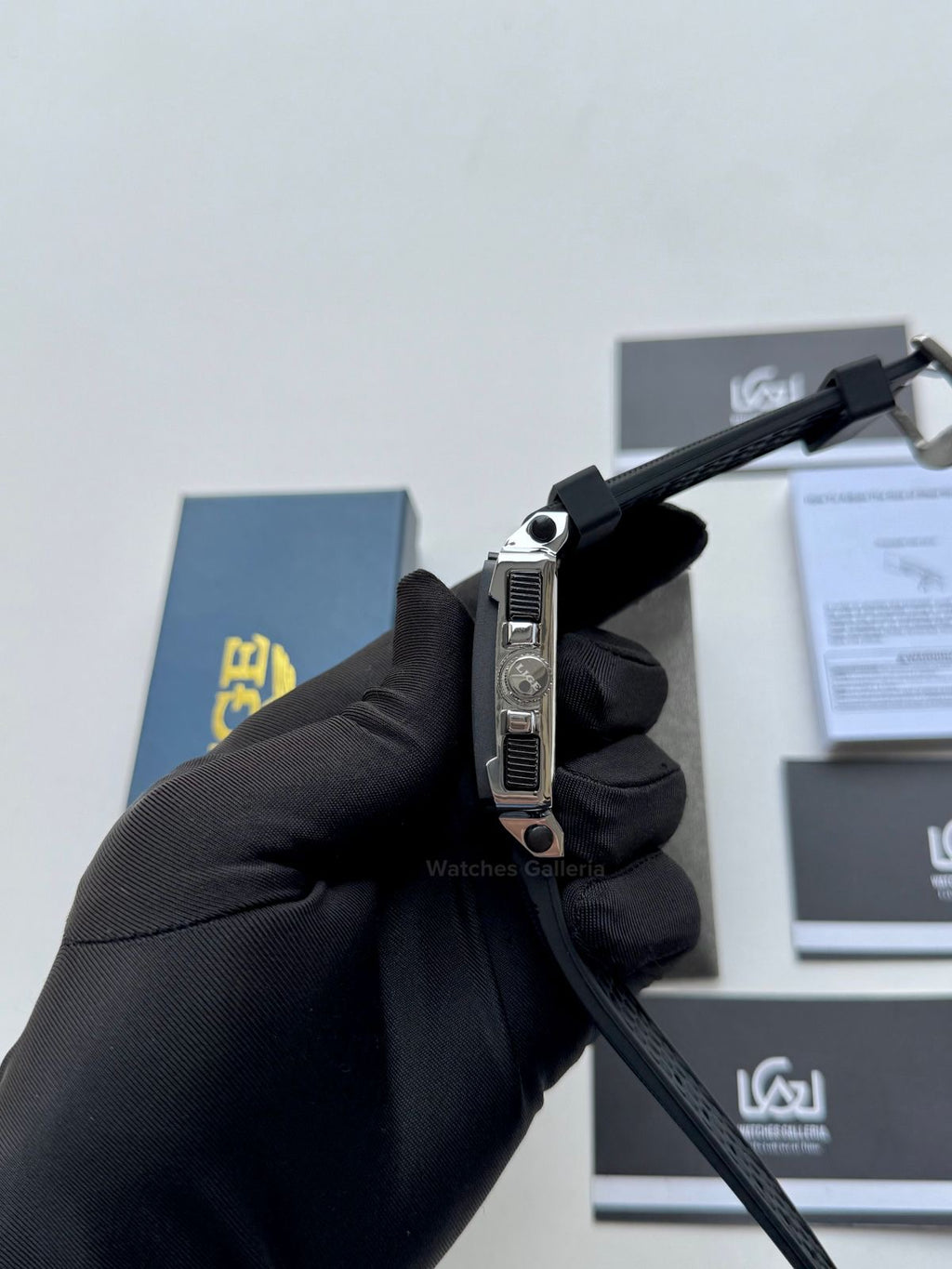 Lige Watch LG8935 Square Chronograph (Silver/Black) Lige Watch Pakistan