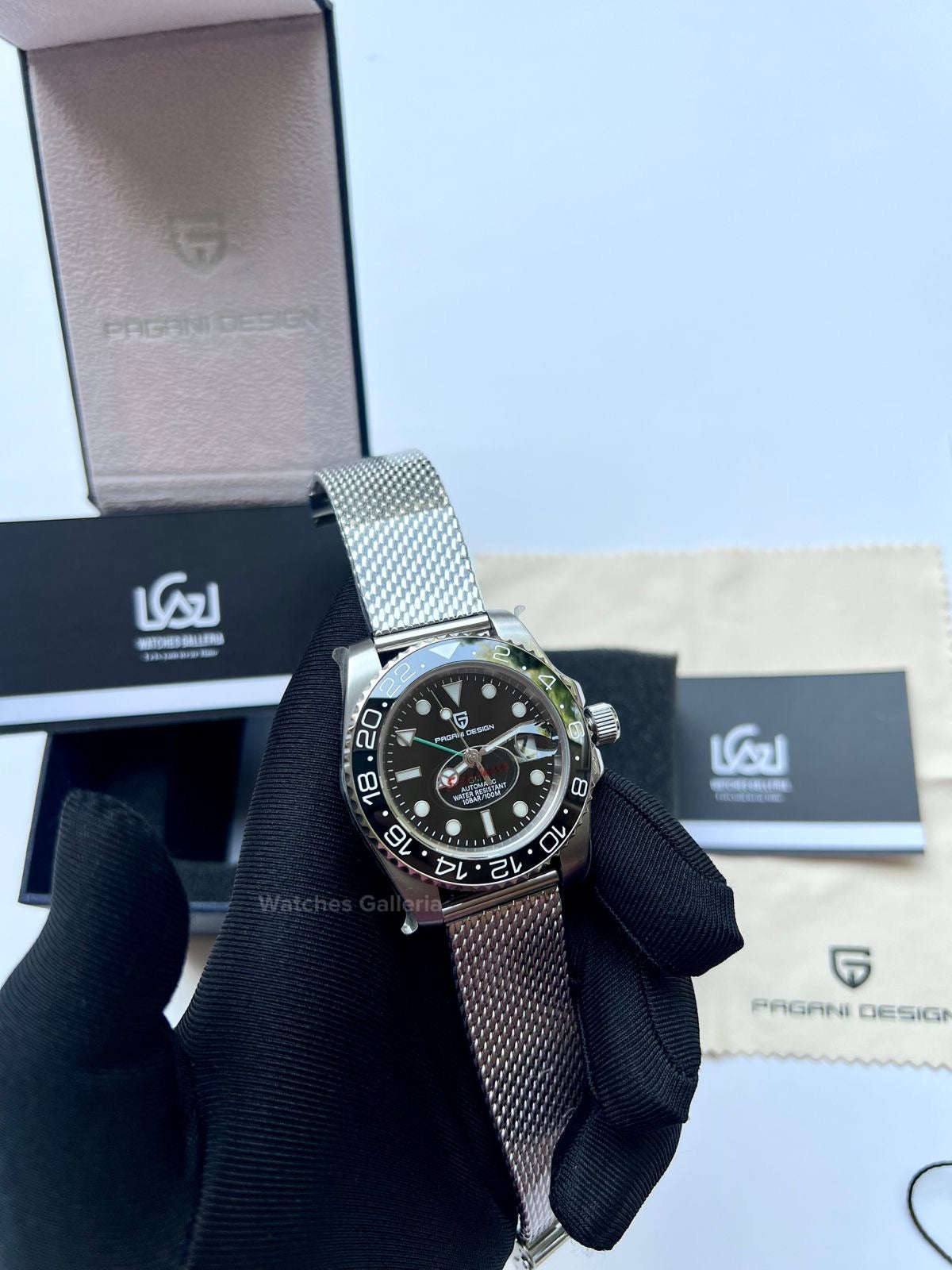 Pagani Design GMT Master I Automatic Watch (Exclusive Mesh Bracelet) PD1662 Watches Galleria