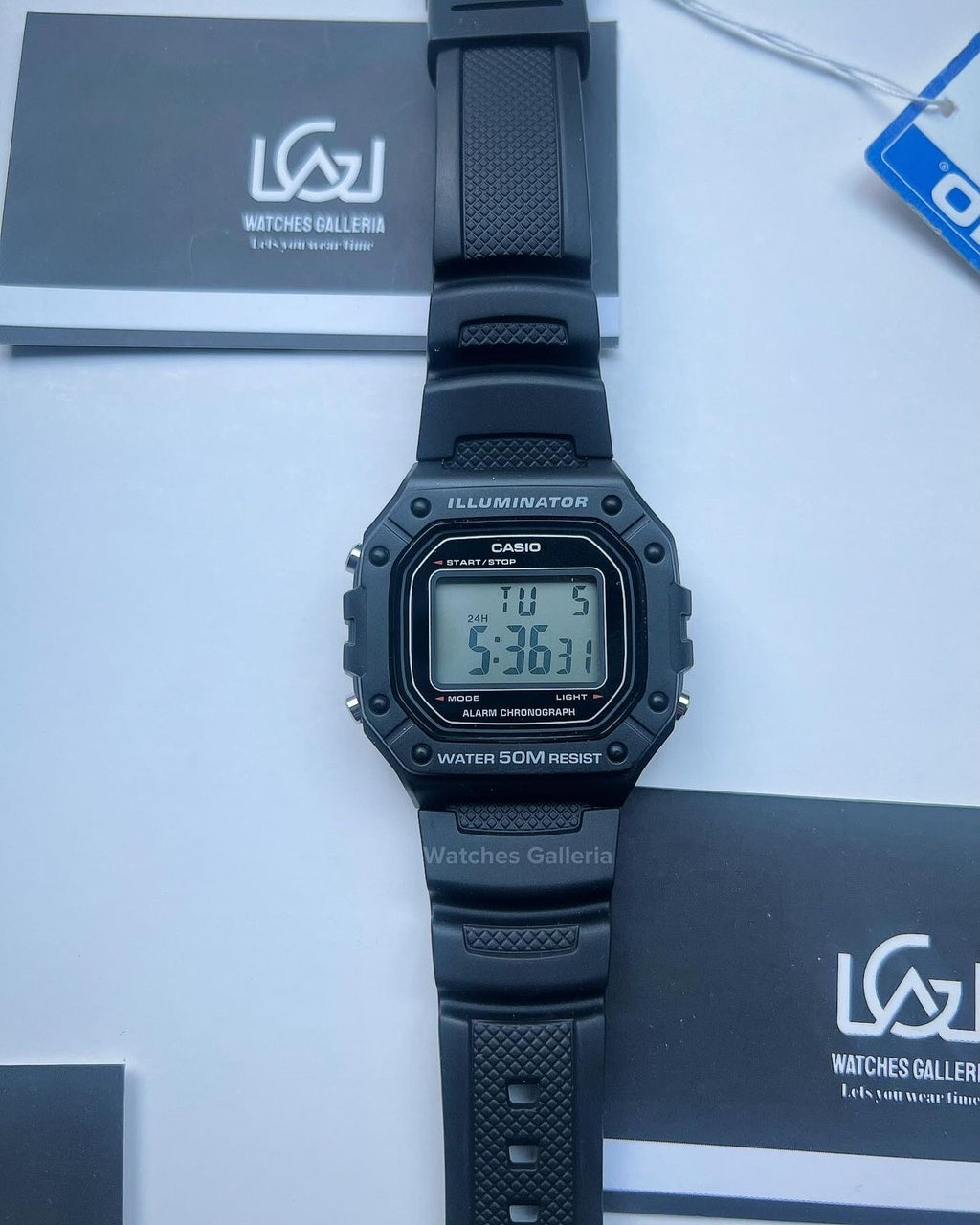 Casio Sports Digital Watch Quartz (White Display) W218H