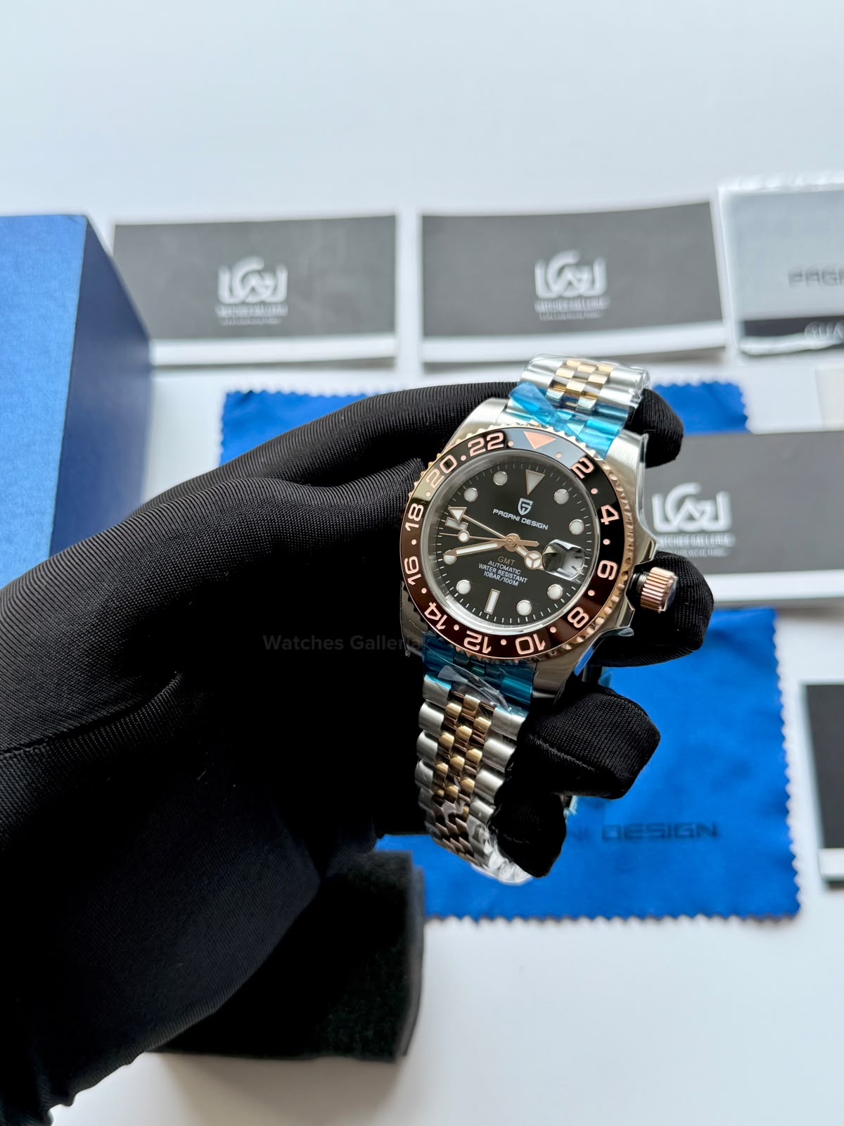 Pagani Design PD1662 GMT Master II Rootbeer Jubilee Limited Edition Automatic Watch | DG5833 GMT | Sapphire Crystal | 100M Waterproof | Pakistan