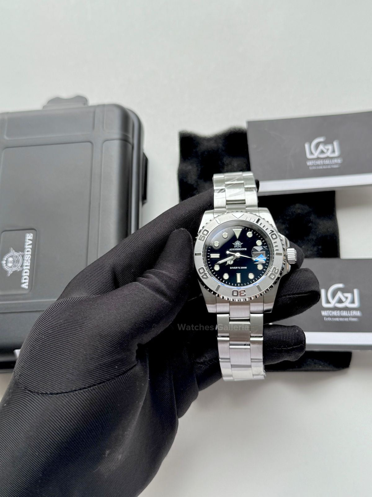 Addiesdive Yachtmaster Black Quartz (Silver Bezel) MY-H3-C Watches Galleria © Copyrights All Right Reserved