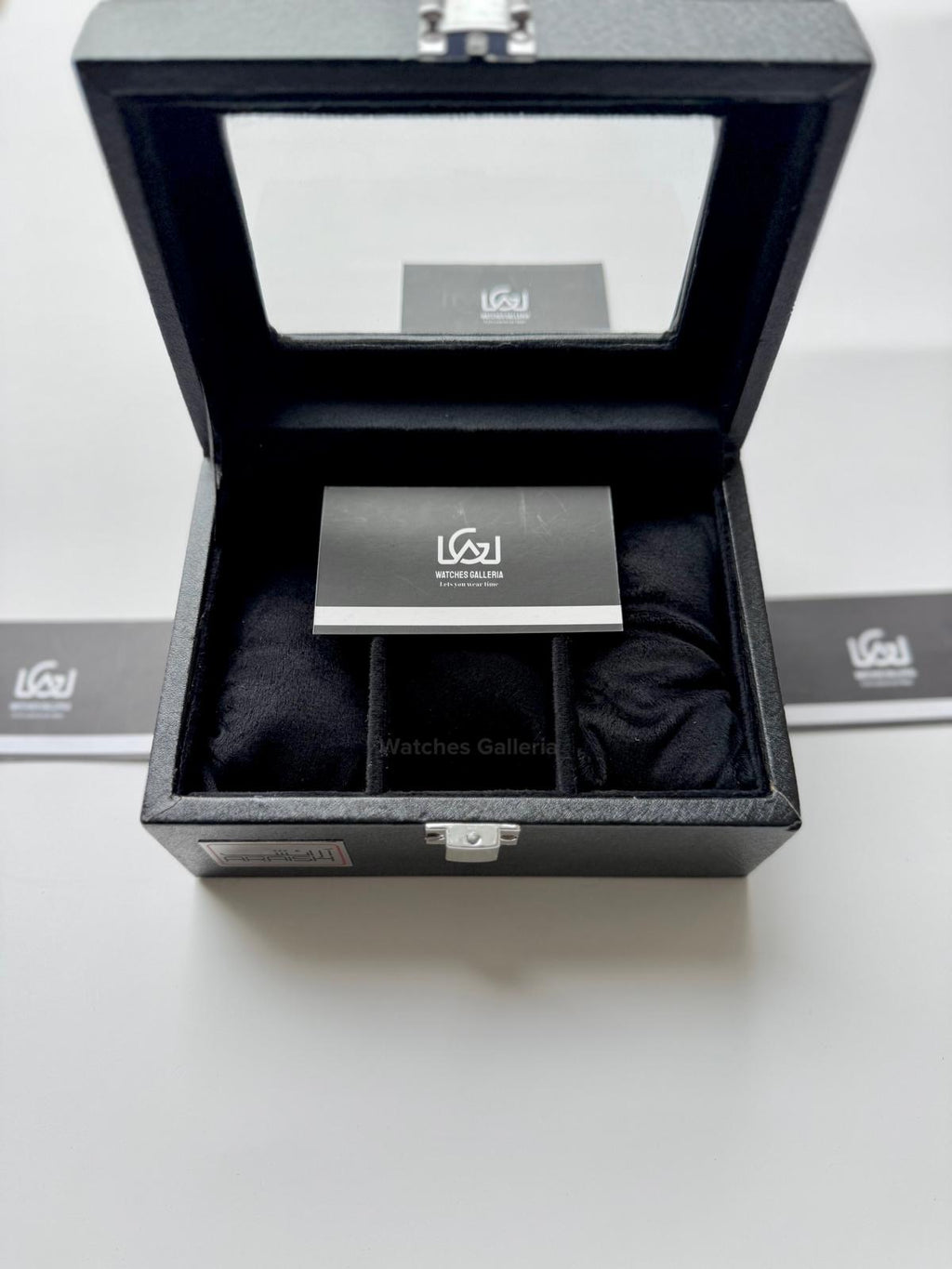 Watch Organizer Box (Black) | 3 Slots Watch Box | Watch Storage Box | Watch Box