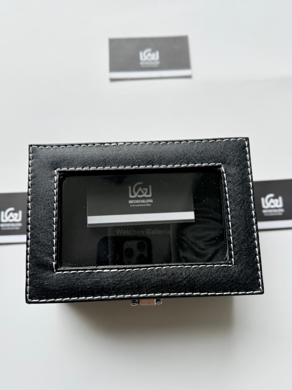 Watch Organizer Box (Black) | 3 Slots Watch Box | Watch Storage Box | Watch Box