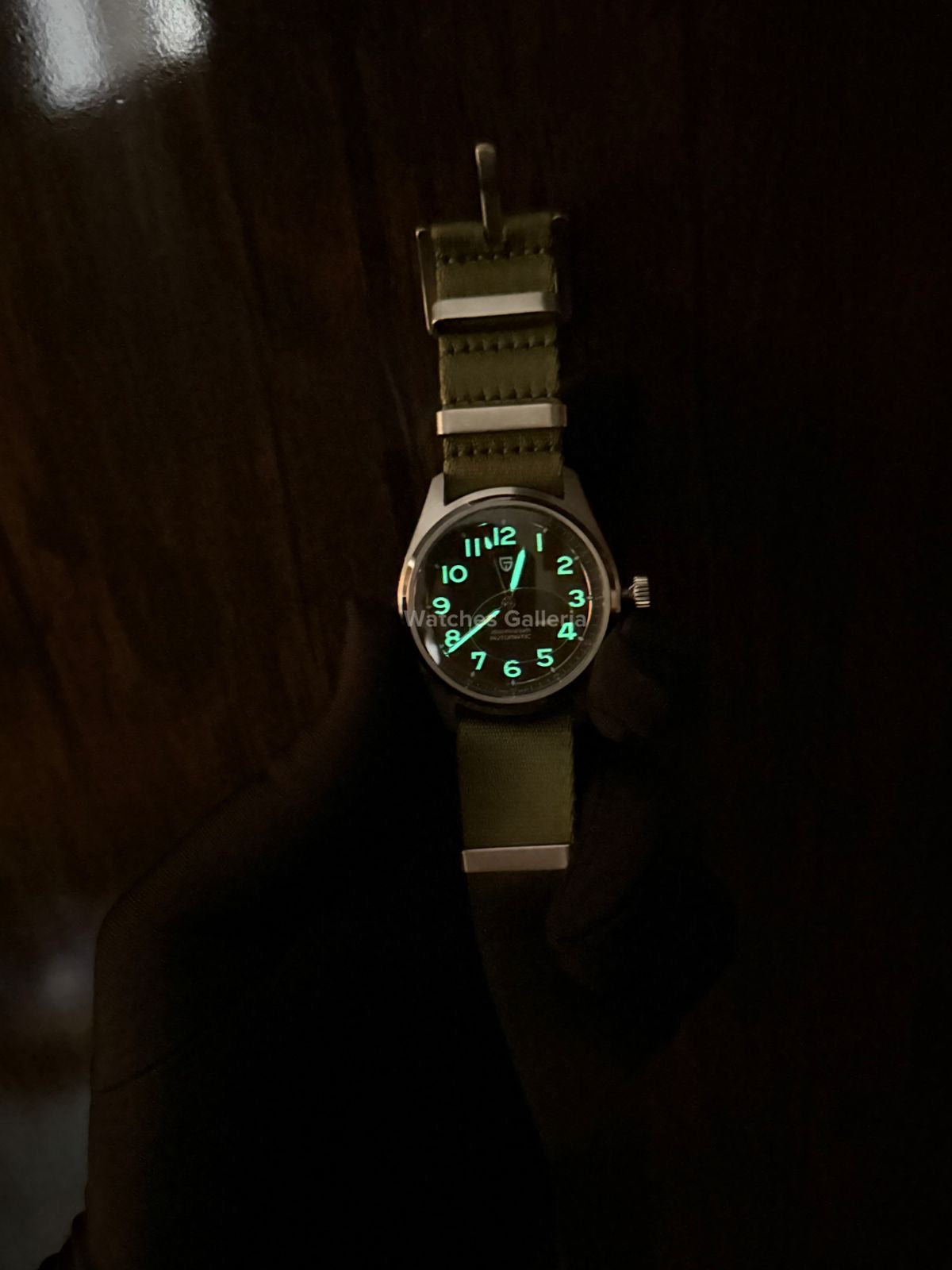 Pagani Design Spirit Pilot Automatic (Green-Nylon Bracelet) PD1717 Watches Galleria