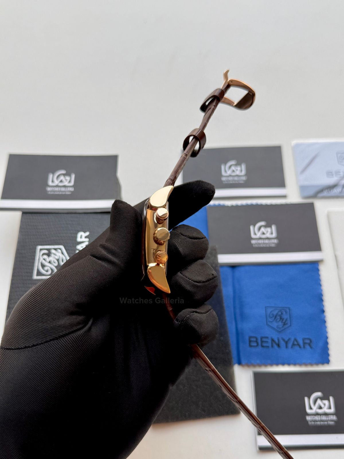 Benyar BY5113 Square Chronograph (Brown/Rose Gold) Benyar Watch Pakistan