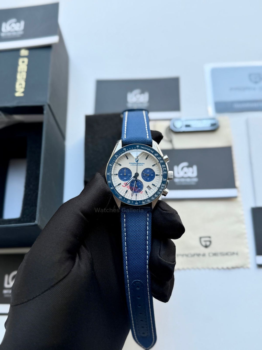 Pagani Design PD1701 Speedmaster Moonwatch Blue 40mm Chronograph – Seiko VK63 Quartz | Sapphire Crystal | 100M WR