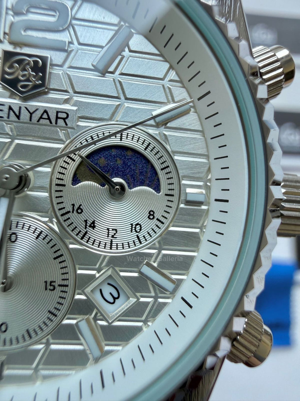 Benyar BY5225 Land Dweller Chronograph White Dial Luxury Men’s Watch in Pakistan – Japanese Quartz Stainless Steel Watch