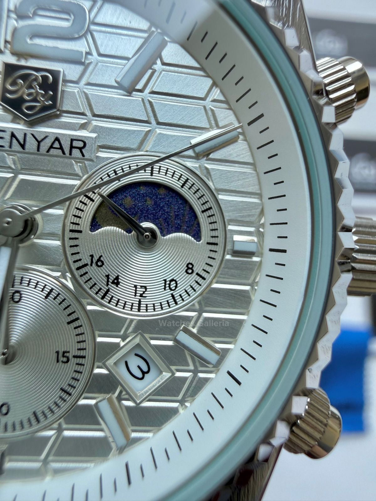 Benyar BY5225 Land Dweller Chronograph White Dial Luxury Men’s Watch in Pakistan – Japanese Quartz Stainless Steel Watch