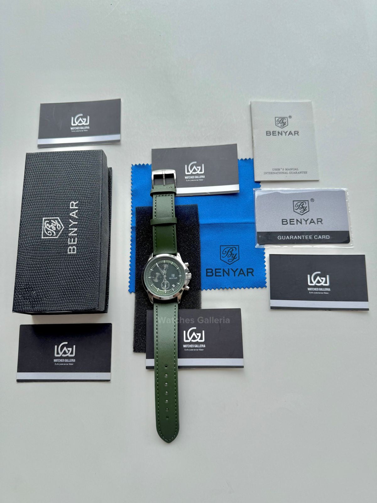 Benyar Pilot Chronograph Quartz (Green) BY5210 Watches Galleria
