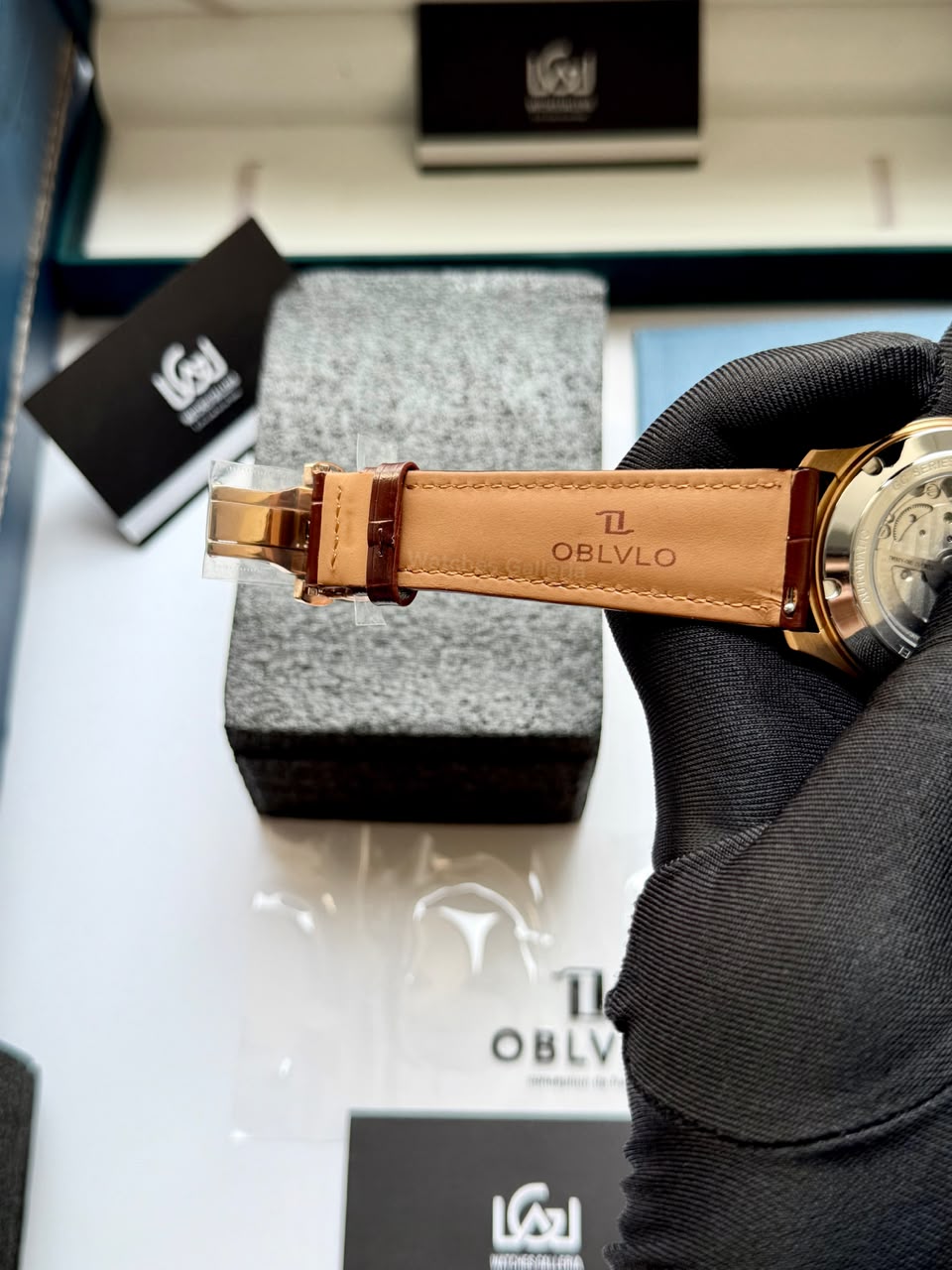 OBLVLO GC (Brown Rose Gold Black) Grand Complications Celestial Automatic Watch Brown & Black Dial with Rose Gold Details, Moving Constellation & Earth Display – OBLVLOGC | Oblvlo