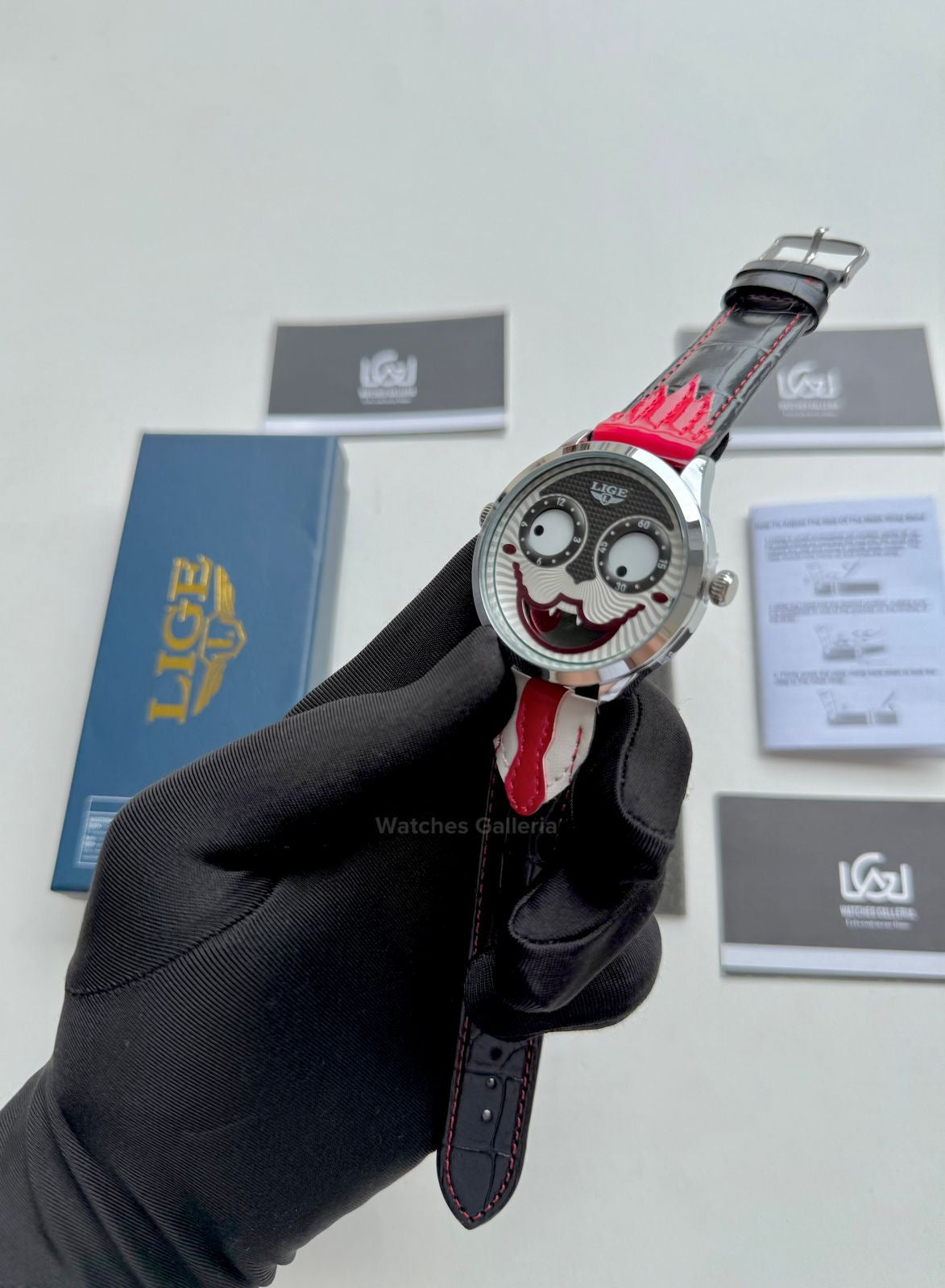Lige Clown Watch Quartz (Red/Silver) LG89160 Watches Galleria