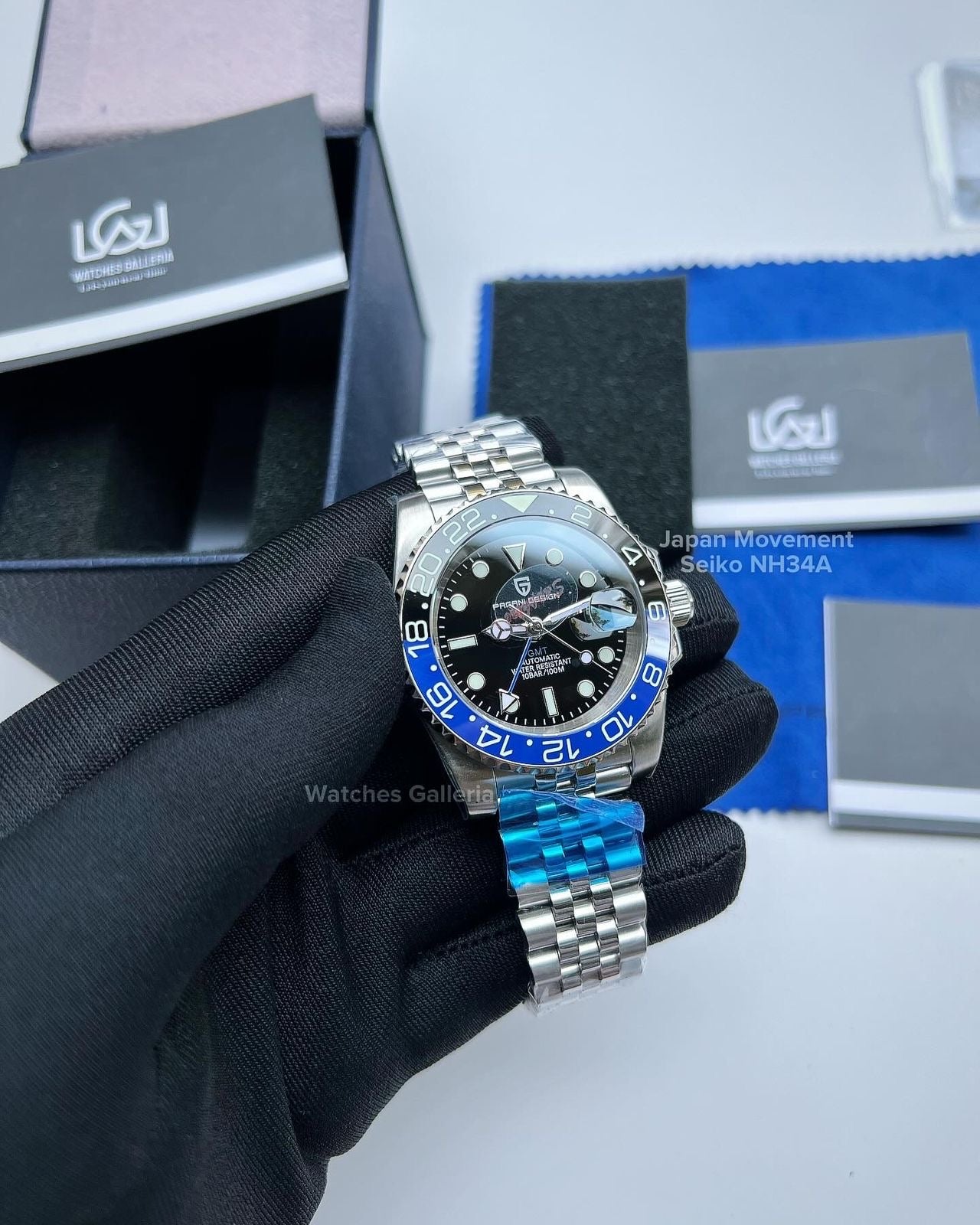 Pagani Design GMT Master Automatic Seiko NH34A (Batman) PD1662A
