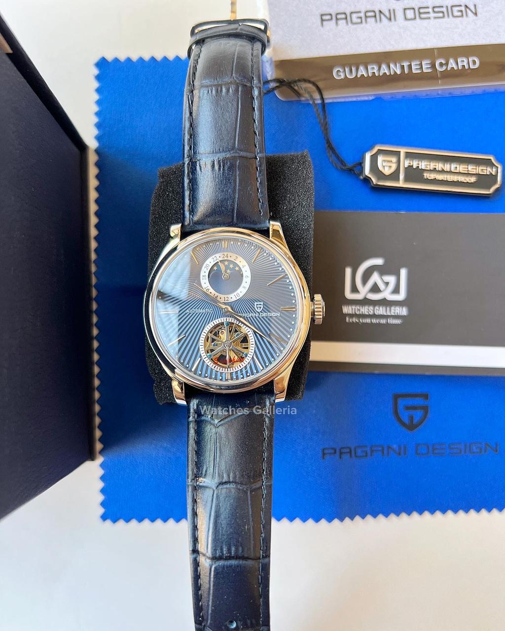 Pagani Design Cocktail Moonphase Tourbillon Automatic (Blue) PD1656 "DISCONTINUED"