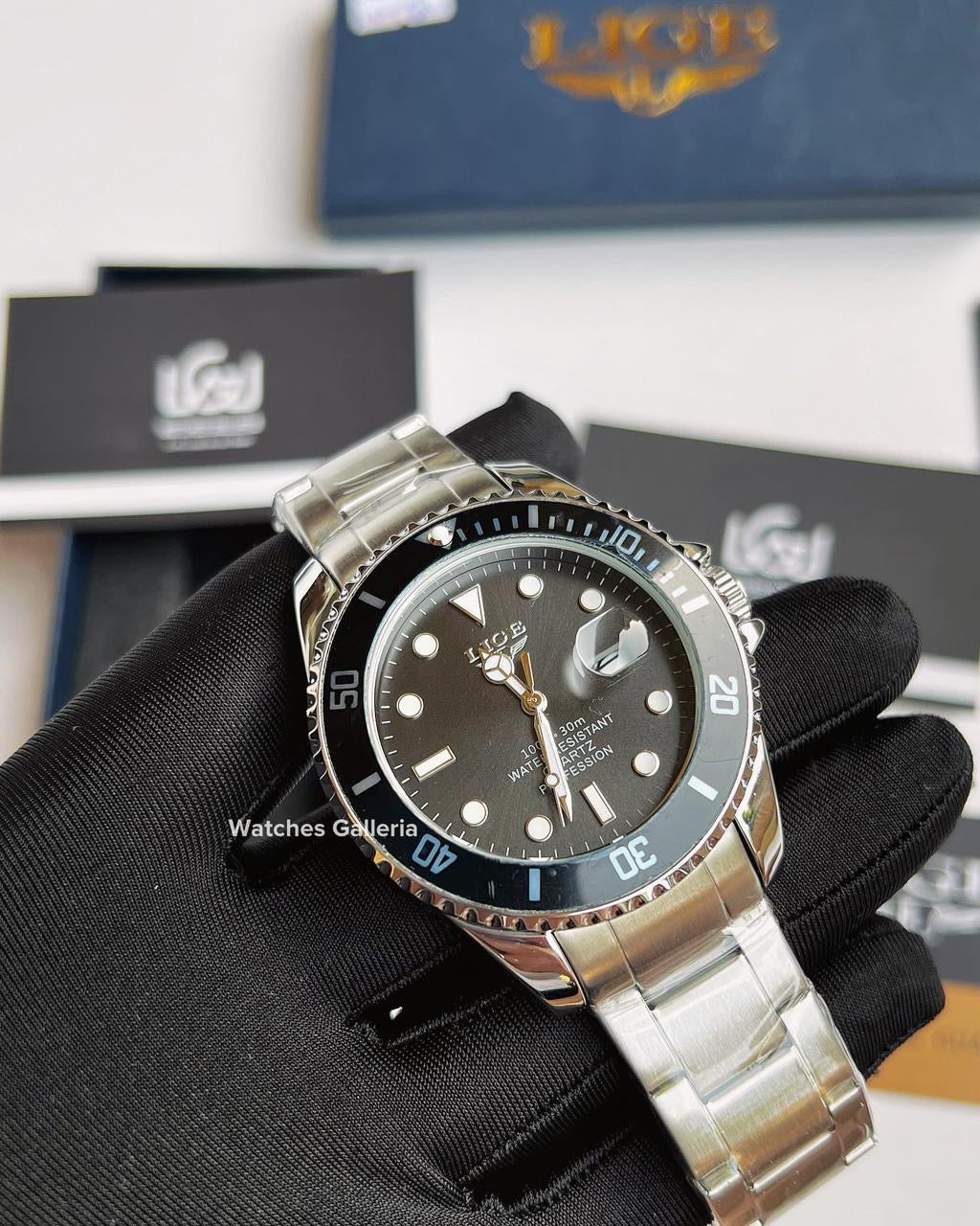 Lige Submariner Quartz (Black) LG10045