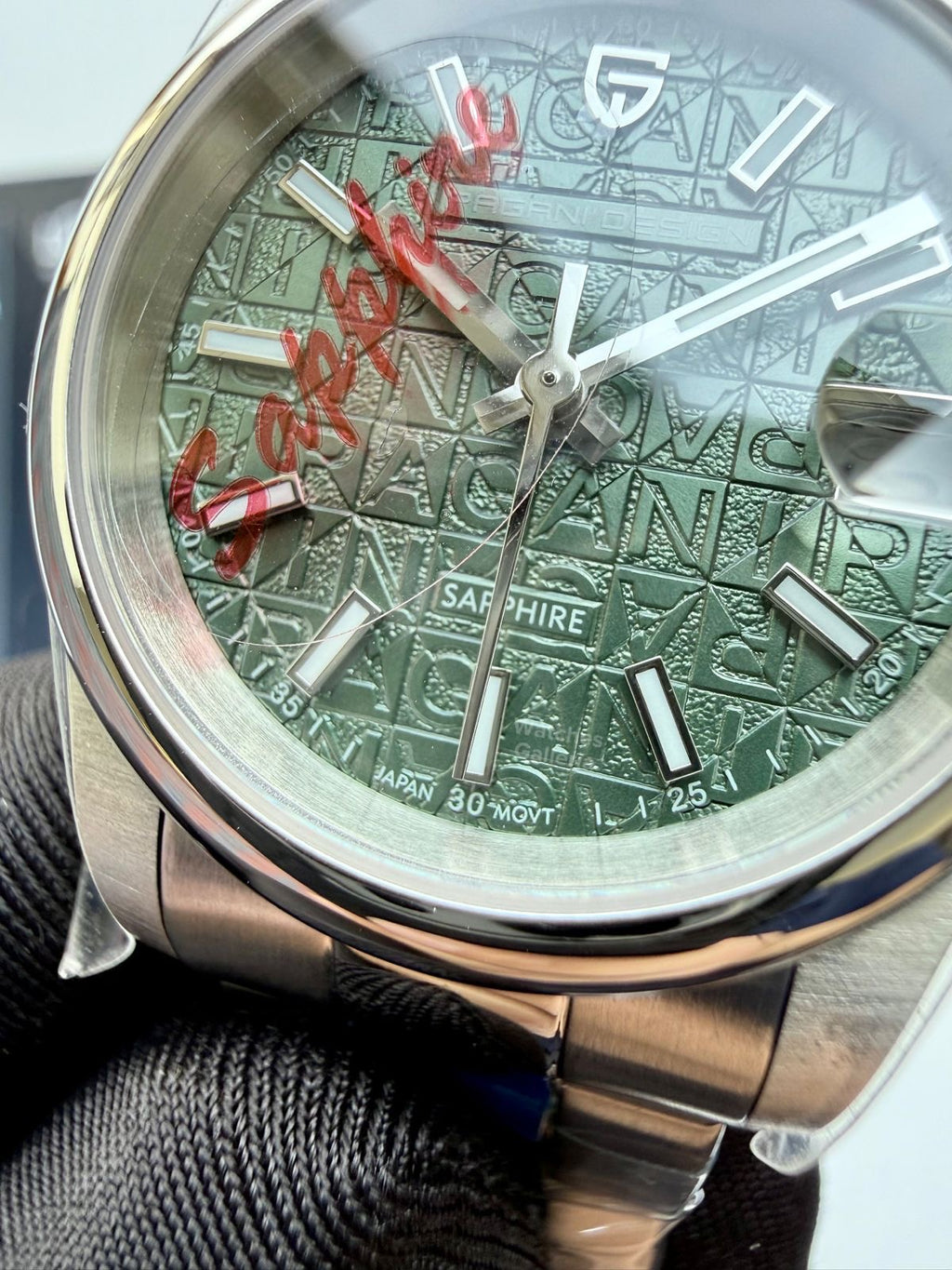 Pagani Design PD1794L Green Ladies Oyster Perpetual Date Green Dial Watch 31mm | Sapphire Glass | Miyota Quartz