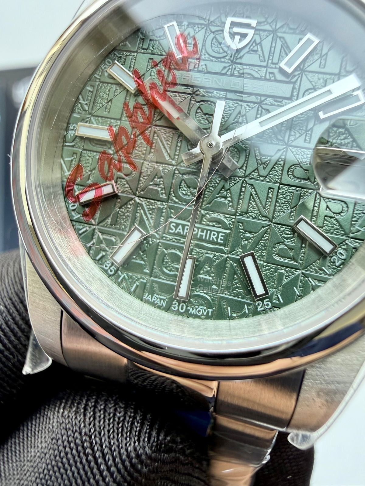 Pagani Design PD1794L Green Ladies Oyster Perpetual Date Green Dial Watch 31mm | Sapphire Glass | Miyota Quartz