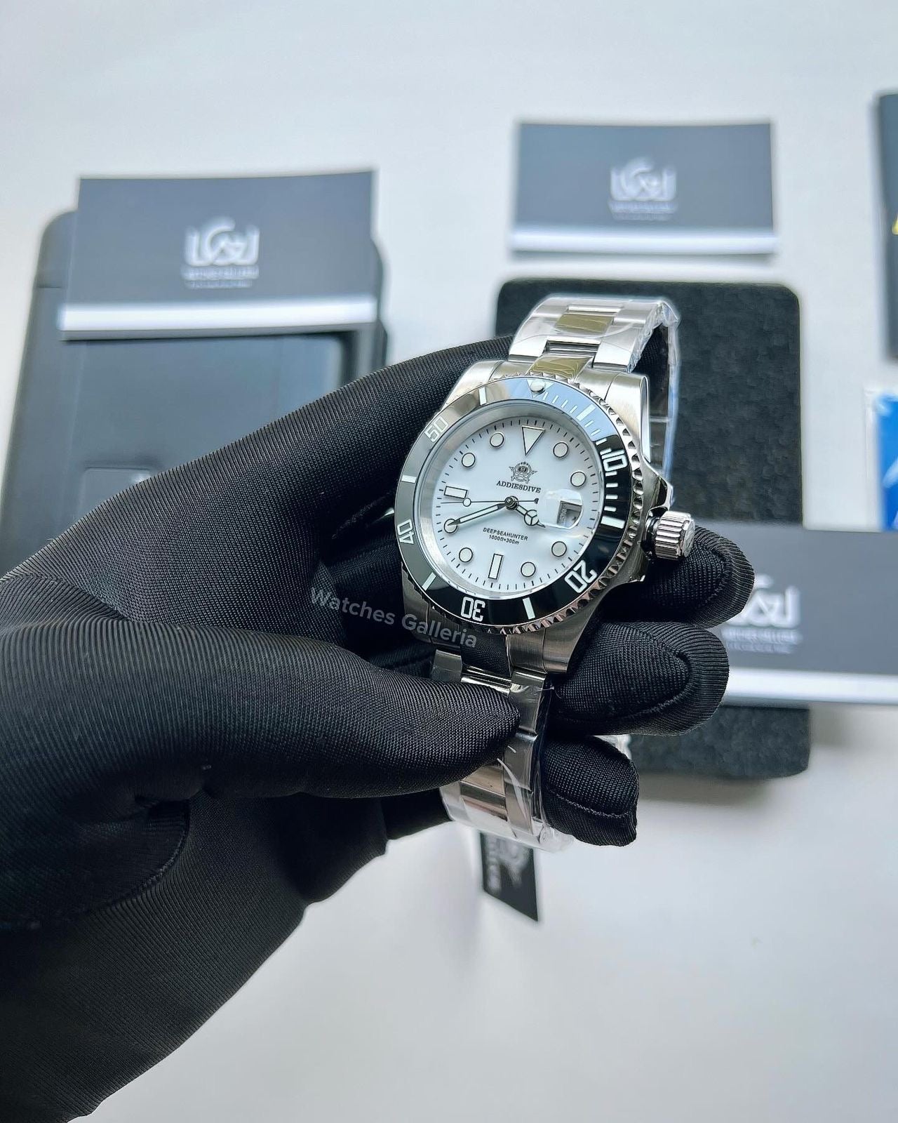 Addiesdive Submariner Date (White) MY-H3-DQZ Watches Galleria